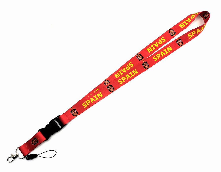 Wholesale Keychains Ribbon Hardware Hook Printing World Cup Football National Team Lanyard Keychain MOQ≥10 JDC-KC-YQuan002