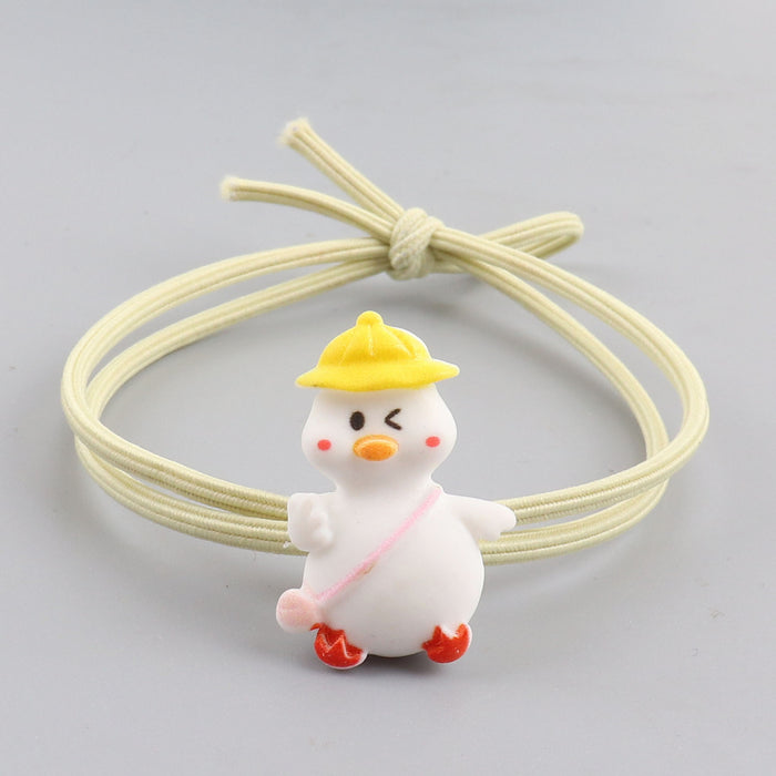 Jewelry WholesaleWholesale Cartoon Duck Plastic Resin Elastic Hair Rope JDC-HS-ZJia008 Hair Scrunchies 珍佳 %variant_option1% %variant_option2% %variant_option3%  Factory Price JoyasDeChina Joyas De China