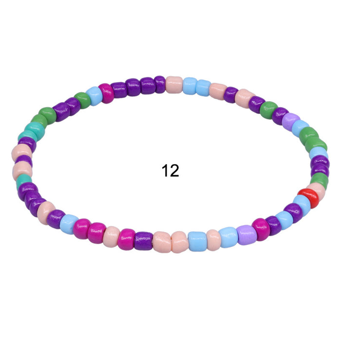 Jewelry WholesaleWholesale Glass Rice Beads Boho Colorful Beach Anklet JDC-AS-Yh009 Anklet 益烨 %variant_option1% %variant_option2% %variant_option3%  Factory Price JoyasDeChina Joyas De China