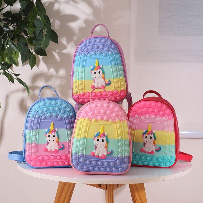 Wholesale Children Bag Silicone Last Mouse Lost Unicorn MOQ≥3 JDC-BP-Chenzi001