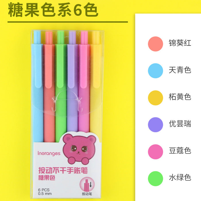 Wholesale Macaron Color Set Plastic Ballpoint Pen MOQ≥2 JDC-BP-LuDa003