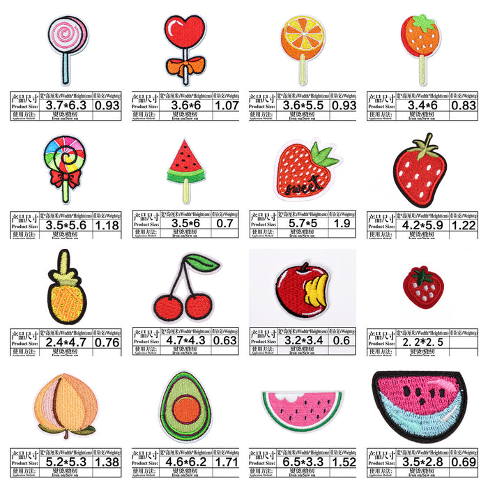 Wholesale Twill Strawberry Lollipop Cloth Sticker JDC-EBY-Lide011