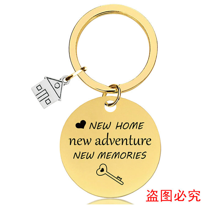 Jewelry WholesaleWholesale houses housewarming new home house lettered metal keychains JDC-KC-GangGu031 Keychains 钢古 %variant_option1% %variant_option2% %variant_option3%  Factory Price JoyasDeChina Joyas De China