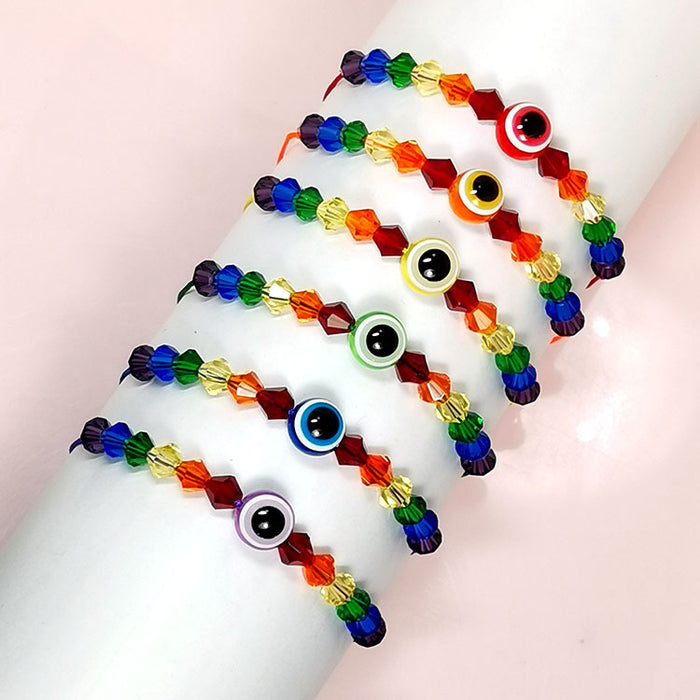 Jewelry WholesaleWholesale Simia Stained Glass Crystal Same Sex Rainbow Eye Bracelet MOQ≥2 JDC-BT-HaoL007 Bracelet 豪灵 %variant_option1% %variant_option2% %variant_option3%  Factory Price JoyasDeChina Joyas De China