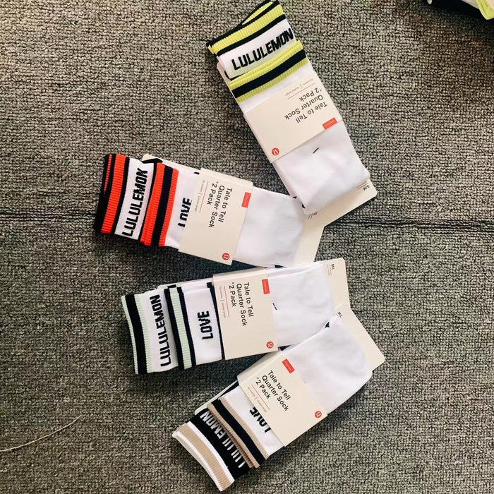 Wholesale Sock Combed Cotton Leisure Sports Mid Tube Sweat Absorption 2pcs (F) MOQ≥3 JDC-SK-HongMian004