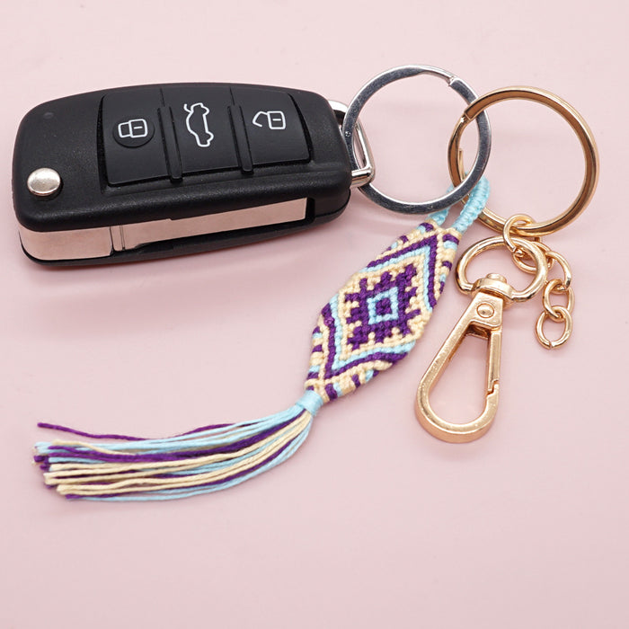 Cadena de tasel de hilo de algodón antiguo al por mayor Cadena de llave de borde JDC-KC-YXZ002