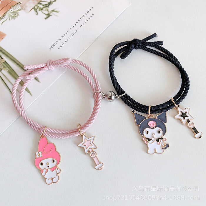 Wholesale Cartoon Couple Alloy Magnetic Bracelet (F) JDC-BT-XYuan001