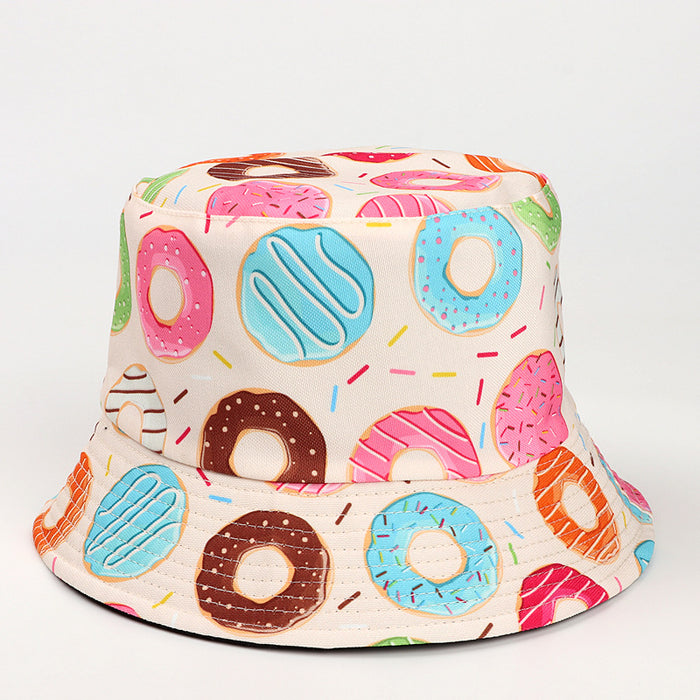 Wholesale Ice Cream Printing Double Sided Bucket Hat Women JDC-FH-LLan002