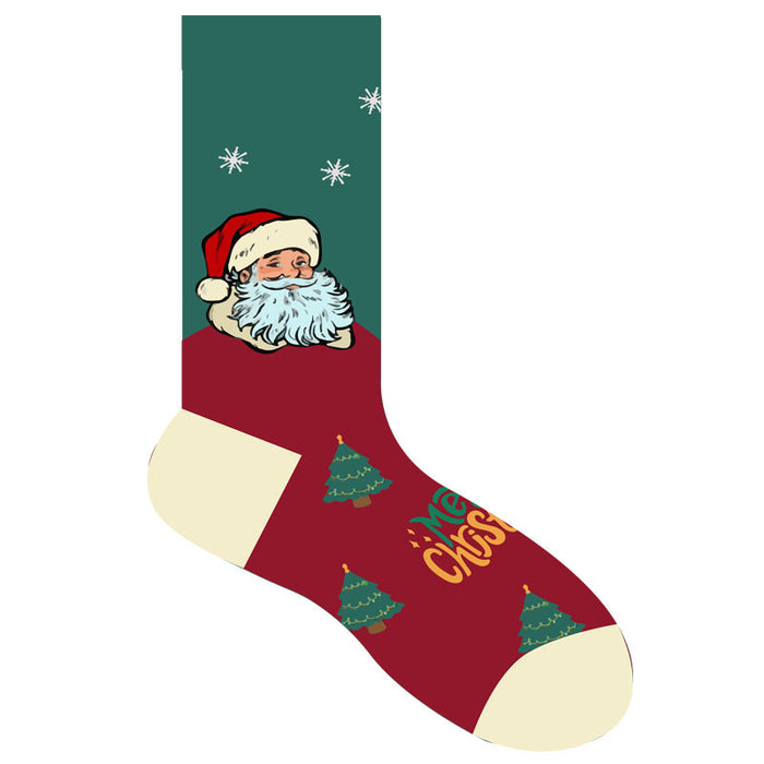 Wholesale Socks Cotton Christmas Santa Claus Socks MOQ≥3 JDC-SK-JTeng002