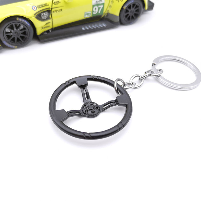 Wholesale Steering Wheel Zinc Alloy Car Keychain MOQ≥5 JDC-KC-WeiJ001