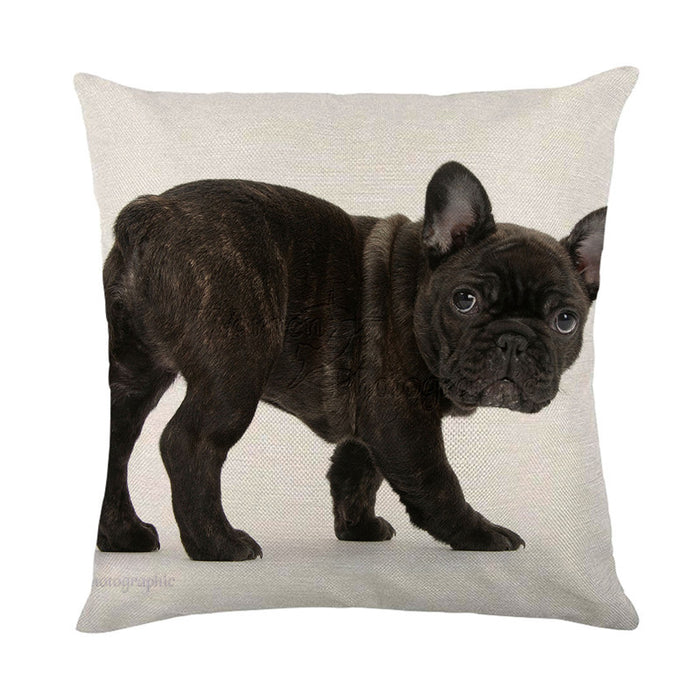 Wholesale Cute French Bull Animal Series Linen Pillowcase JDC-PW-Beilan002