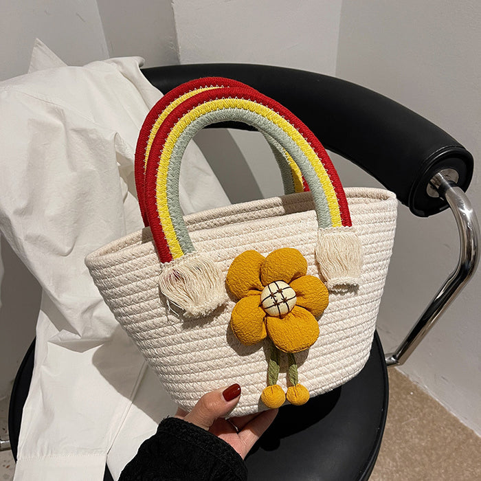 Jewelry WholesaleWholesale lovely Rainbow Flower Beach handbag JDC-HB-DLFE001 Handbags 迪弗洛恩 %variant_option1% %variant_option2% %variant_option3%  Factory Price JoyasDeChina Joyas De China