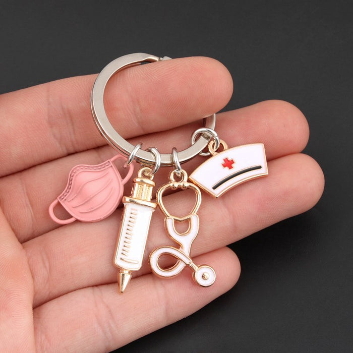 Jewelry WholesaleWholesale Nurse Doctor Syringe Stethoscope Metal Keychain MOQ≥2 JDC-KC-XiangH001 Keychains 湘怀 %variant_option1% %variant_option2% %variant_option3%  Factory Price JoyasDeChina Joyas De China