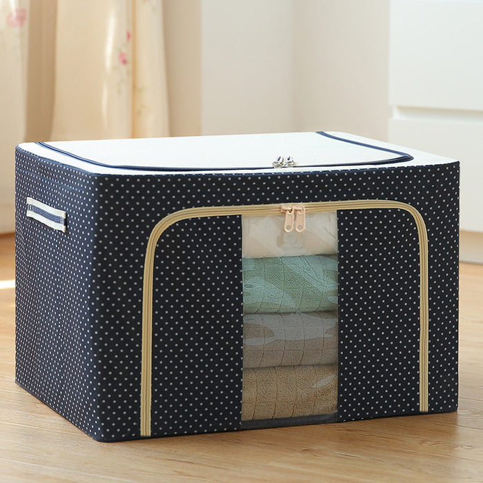 Wholesale Cotton Linen Steel Frame Storage Box Foldable JDC-SB-HAO003