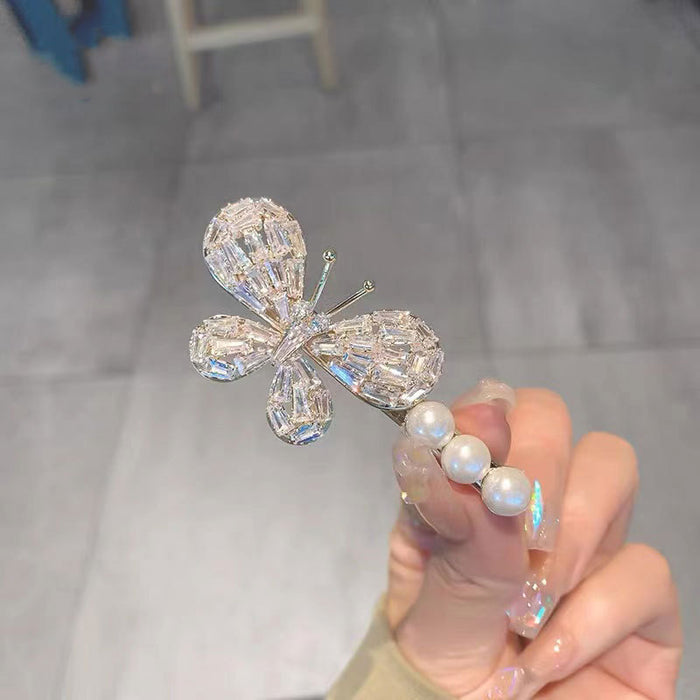 Wholesale Hair Clip Butterfly Diamond Metal JDC-HC-KeZi011