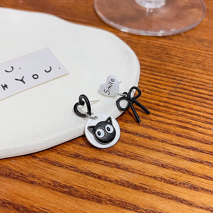 Wholesale Earrings Alloy Cartoon Cat Bow JDC-ES-MDD049