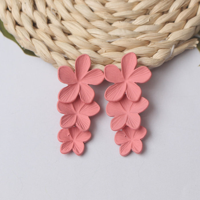 Wholesale Earrings Alloy Stereo Flower MOQ≥2 JDC-ES-GYUE004