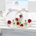 Jewelry WholesaleWholesale trend multicolor rose exaggerated Earrings JDC-ES-LanT001 Earrings 蓝塘 %variant_option1% %variant_option2% %variant_option3%  Factory Price JoyasDeChina Joyas De China