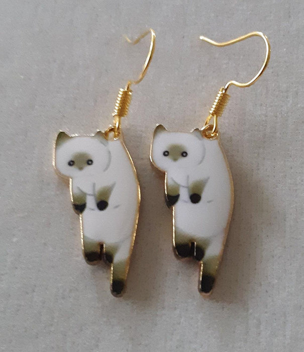 Wholesale Earrings Alloy Cartoon Kitten MOQ≥2 JDC-ES-FuSu013