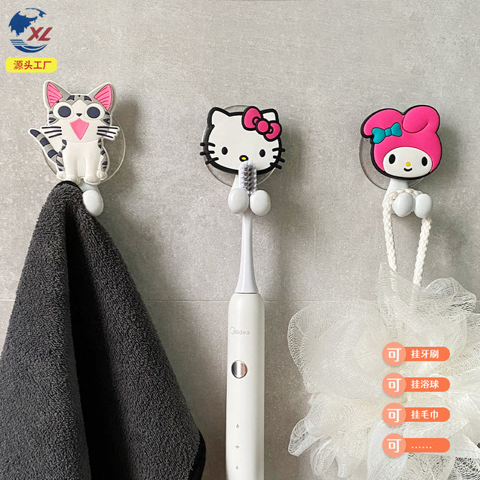 Wholesale Toothbrush Holder PVC Cute Cartoon Kitten Punch Free MOQ≥2 (S) JDC-THR-ZhiL001