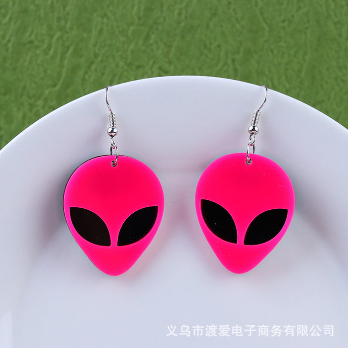 Wholesale Acrylic Alien Earring MOQ≥2 JDC-ES-DUAI012