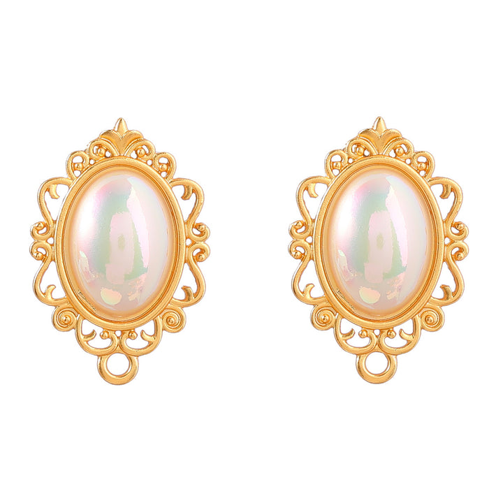 Wholesale Earrings Alloy Retro Personality Simple Oval Shape JDC-ES-JL1063