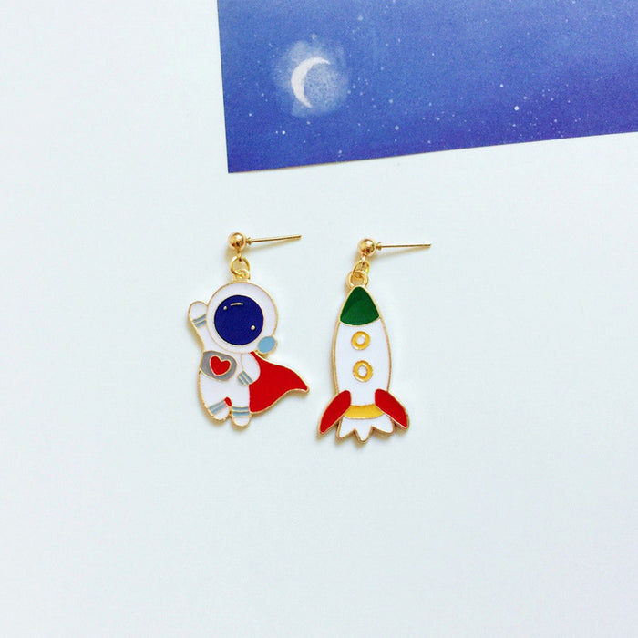 Wholesale Earrings Alloy Ceramic Cartoon Earrings MOQ≥10 JDC-ES-Lxx005