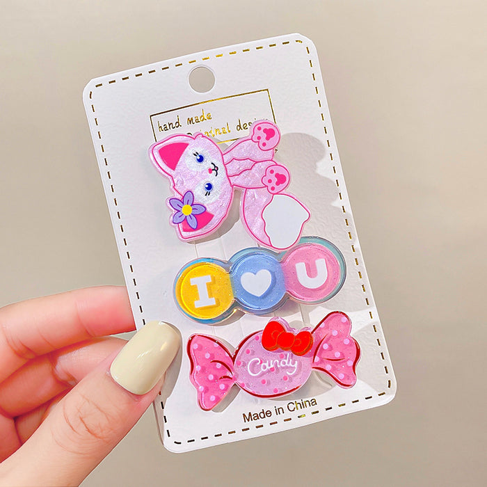 Jewelry WholesaleWholesale Acrylic Cartoon Kids Hair Clip Set JDC-HC-GSHX101 Hair Clips 恒曦 %variant_option1% %variant_option2% %variant_option3%  Factory Price JoyasDeChina Joyas De China