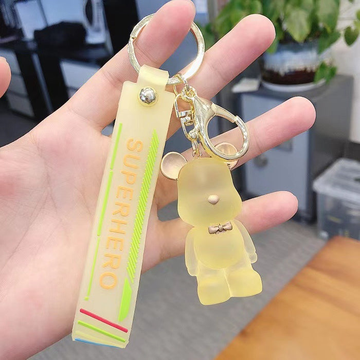 Wholesale Keychain Silicone Fantasy Crystal Glass Bear MOQ≥10 (F) JDC-KC-JuM003