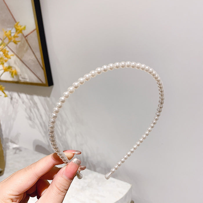 Jewelry WholesaleWholesale Pearl Rhinestone Hair Band JDC-HD-XinR007 Headband 新柔 %variant_option1% %variant_option2% %variant_option3%  Factory Price JoyasDeChina Joyas De China