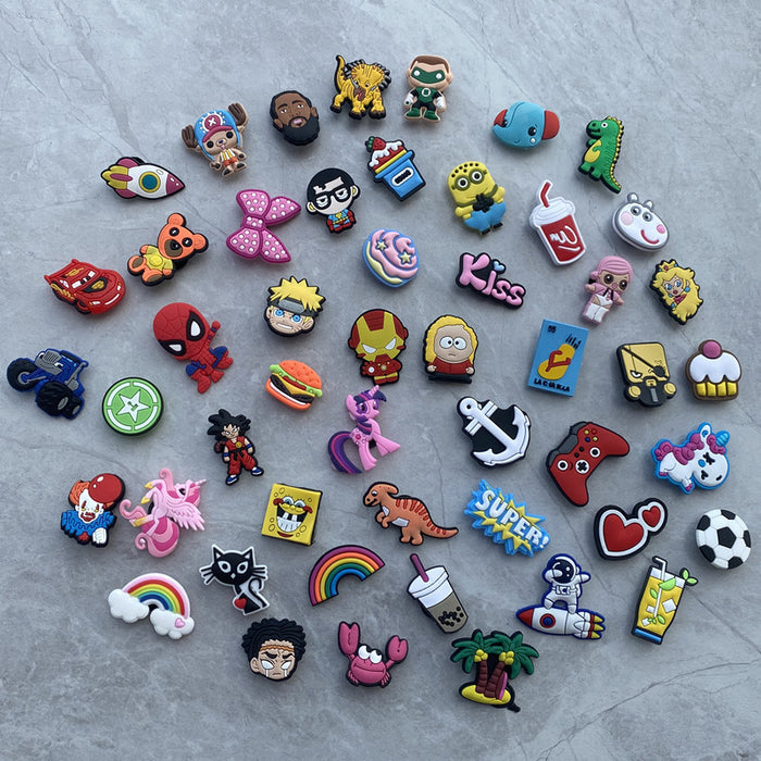 Wholesale Croc Charms Random 100pcs Cartoon Cute PVC DIY Accessories (M) JDC-CCS-YiiShang001