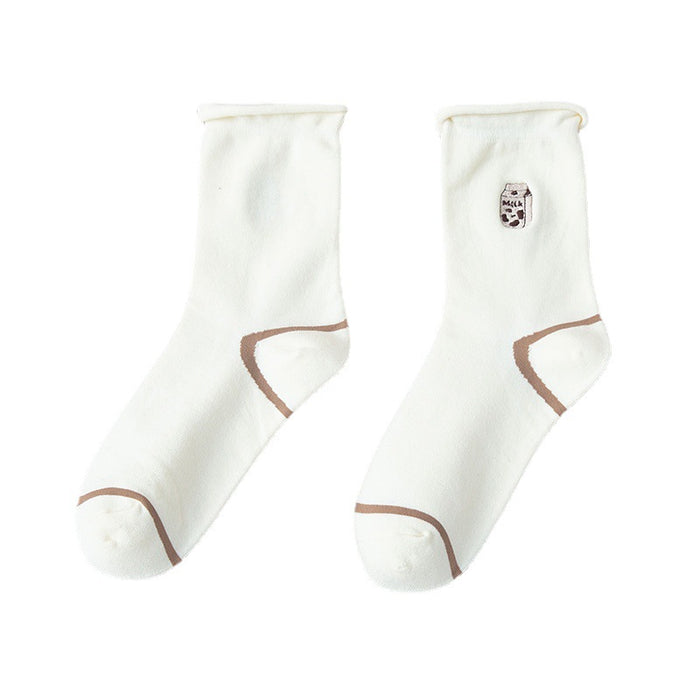 Wholesale Socks Cotton Rolled College Wind Socks JDC-SK-MZG001