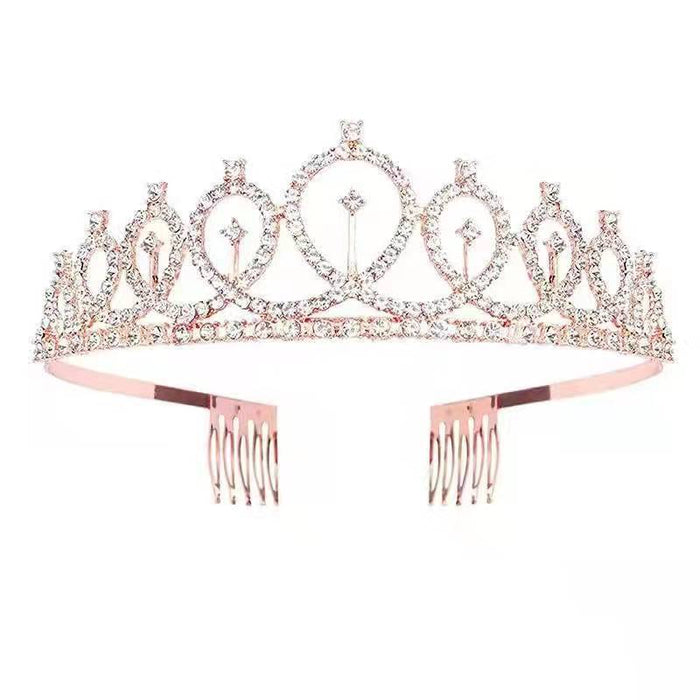 Jewelry WholesaleWholesale Crown White Crystal Alloy Headband JDC-HD-hongh001 Headband 宏宏 %variant_option1% %variant_option2% %variant_option3%  Factory Price JoyasDeChina Joyas De China