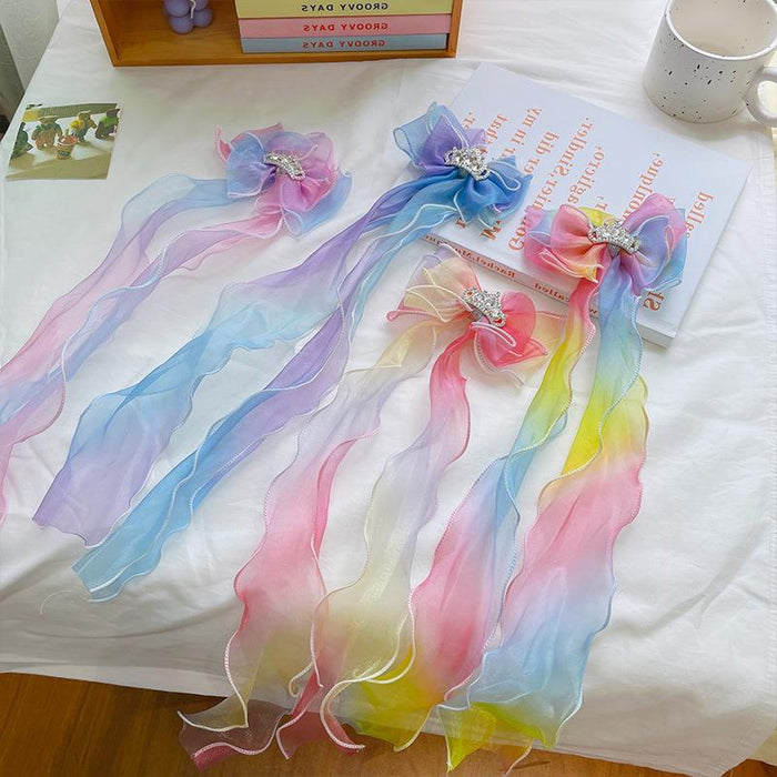 Wholesale hairpin cloth princess crown child bow JDC-HC-WangFeng006