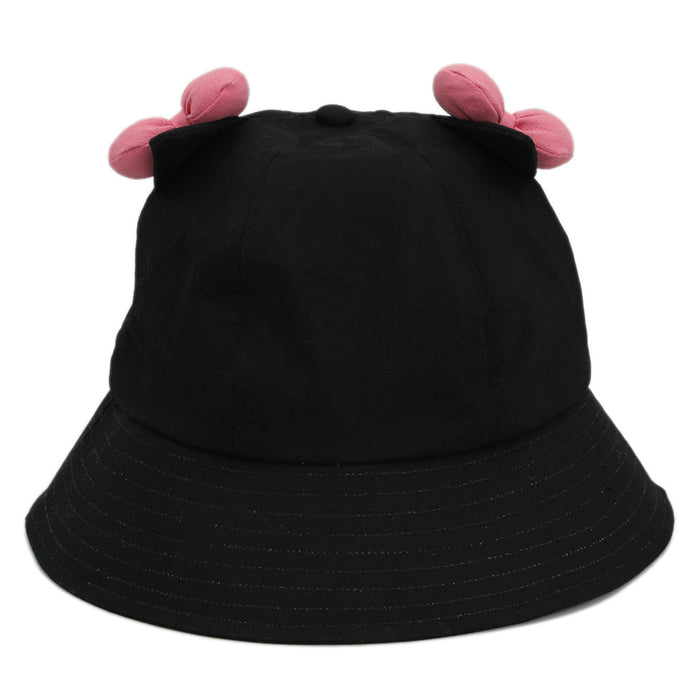 Jewelry WholesaleWholesale cartoon little devil fisherman hat bow cartoon black pot hat JDC-FH-SS006 Fashionhat 双硕 %variant_option1% %variant_option2% %variant_option3%  Factory Price JoyasDeChina Joyas De China