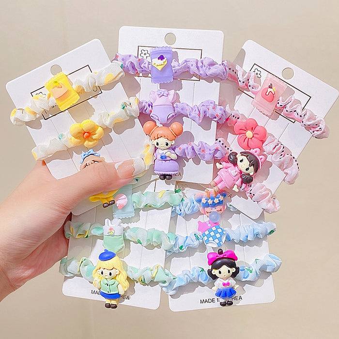 Wholesale cloth cute princess cartoon hair rope MOQ≥2 JDC-HS-RXi006