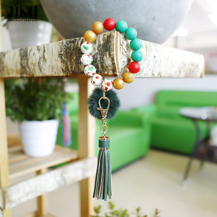 Jewelry WholesaleWholesale hand woven tassel Christmas tree keychain JDC-KC-JM020 Keychains 杰米 %variant_option1% %variant_option2% %variant_option3%  Factory Price JoyasDeChina Joyas De China