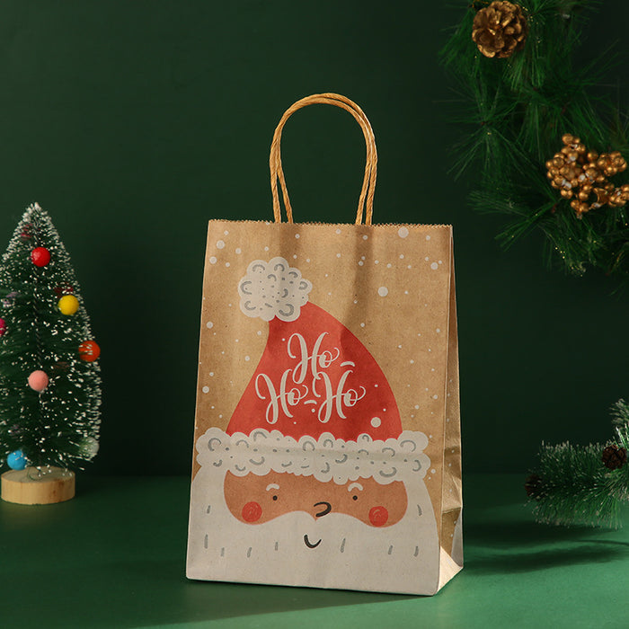 Wholesale Gift Bag Kraft Paper Christmas Gift Bag MOQ≥12 JDC-GB-Ganrui018