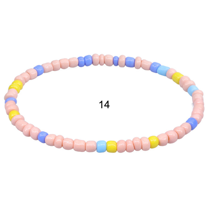 Jewelry WholesaleWholesale Glass Rice Beads Boho Colorful Beach Anklet JDC-AS-Yh009 Anklet 益烨 %variant_option1% %variant_option2% %variant_option3%  Factory Price JoyasDeChina Joyas De China