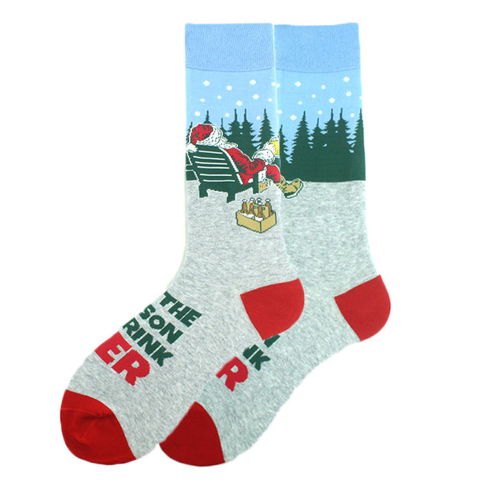 Wholesale Socks Cotton Christmas Cute Cartoon Pattern JDC-SK-KaF063