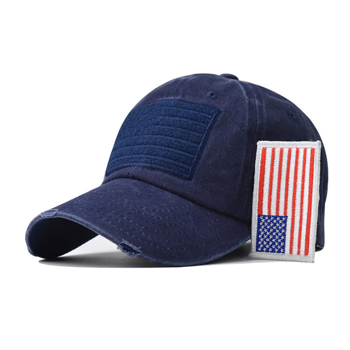 Wholesale 4th of July American Flag Washed Baseball Cap Independence Day MOQ≥2 JDC-FH-EXu003