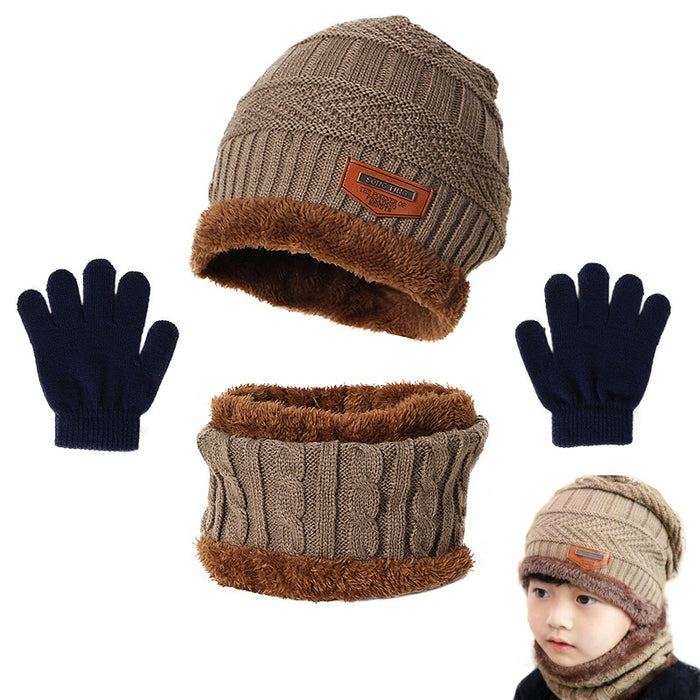 Wholesale Hat Wool Warm Children Scarf Gloves 3 Three-piece Set JDC-FH-Shengs005