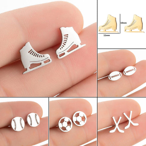 Jewelry WholesaleWholesale skates sports soccer basketball stainless steel earrings MOQ≥2 JDC-ES-MOSHU001 Earrings 舒莫 %variant_option1% %variant_option2% %variant_option3%  Factory Price JoyasDeChina Joyas De China