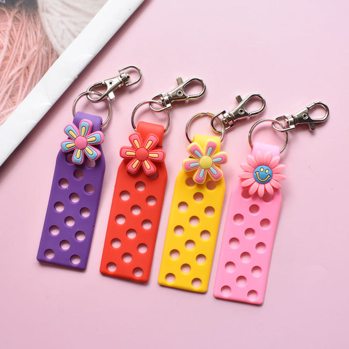 Wholesale Keychain Croc Charms PVC Soft Glue Doll Pendant Cartoon DIY Ornament MOQ≥10 JDC-KC-RYY001