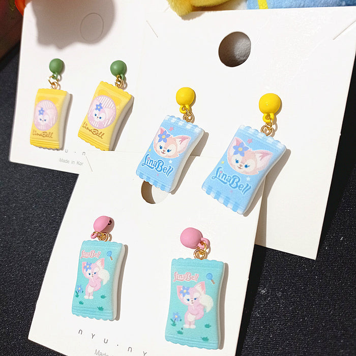 Wholesale Earrings Resin Cute Cartoon Simulation Candy (S) JDC-ES-WaiWai008