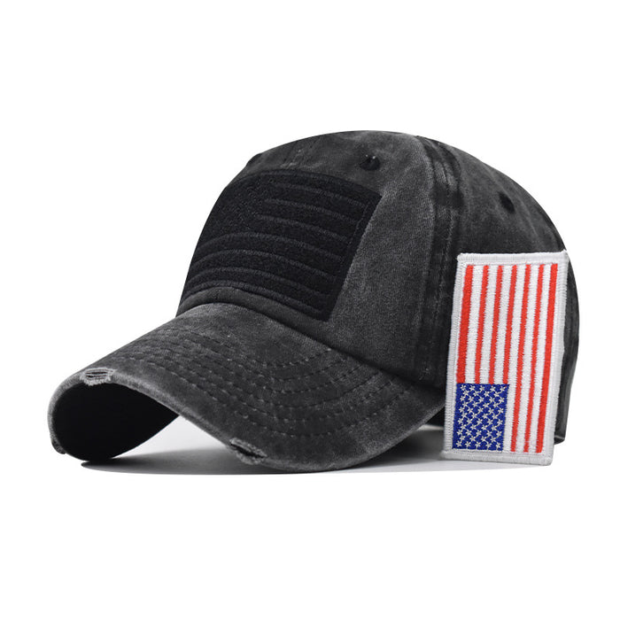 Wholesale 4th of July American Flag Washed Baseball Cap Independence Day MOQ≥2 JDC-FH-EXu003