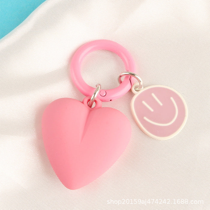 Jewelry WholesaleWholesale peach smiley face car keychain pendant MOQ≥2 JDC-KC-MXiong006 Keychains 萌熊 %variant_option1% %variant_option2% %variant_option3%  Factory Price JoyasDeChina Joyas De China