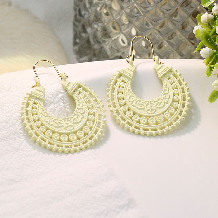 Wholesale Earrings Alloy Candy Color Cutout JDC-ES-Yuhong017