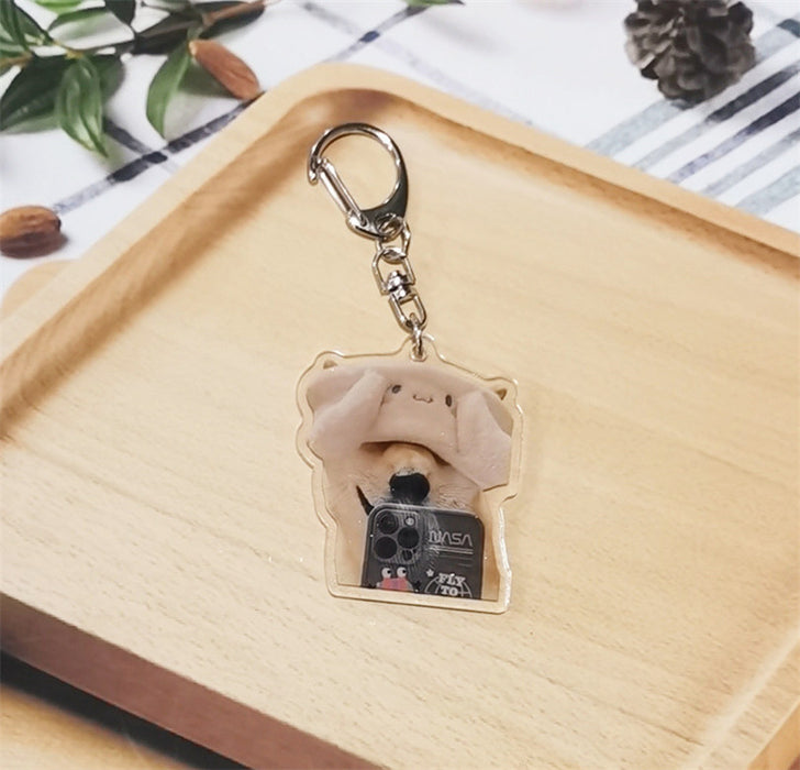 Wholesale Keychain Acrylic Cute Dog Pendant MOQ≥2 JDC-KC-ChuangYin006