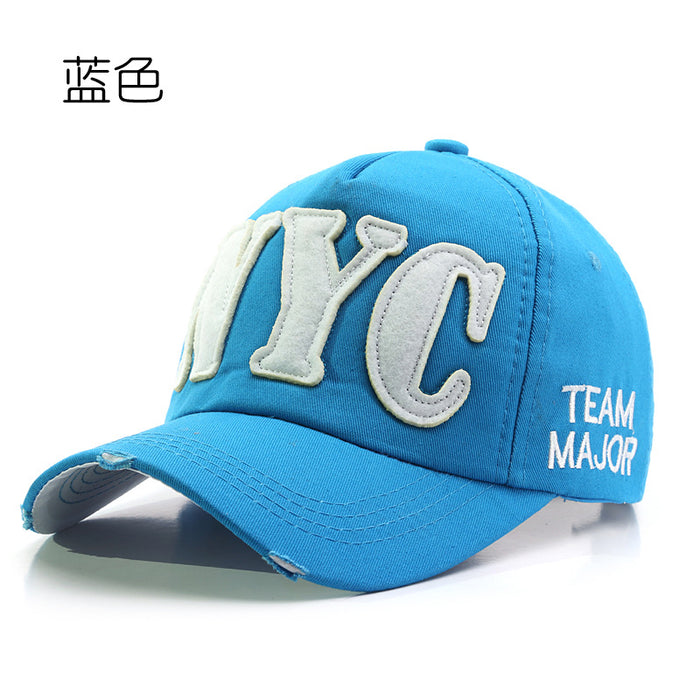 Wholesale hat letter embroidery washed distressed frayed baseball cap JDC-FH-TLa006